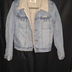 ROLLA'S Light Blue Denim Jacket with Cream Fleece